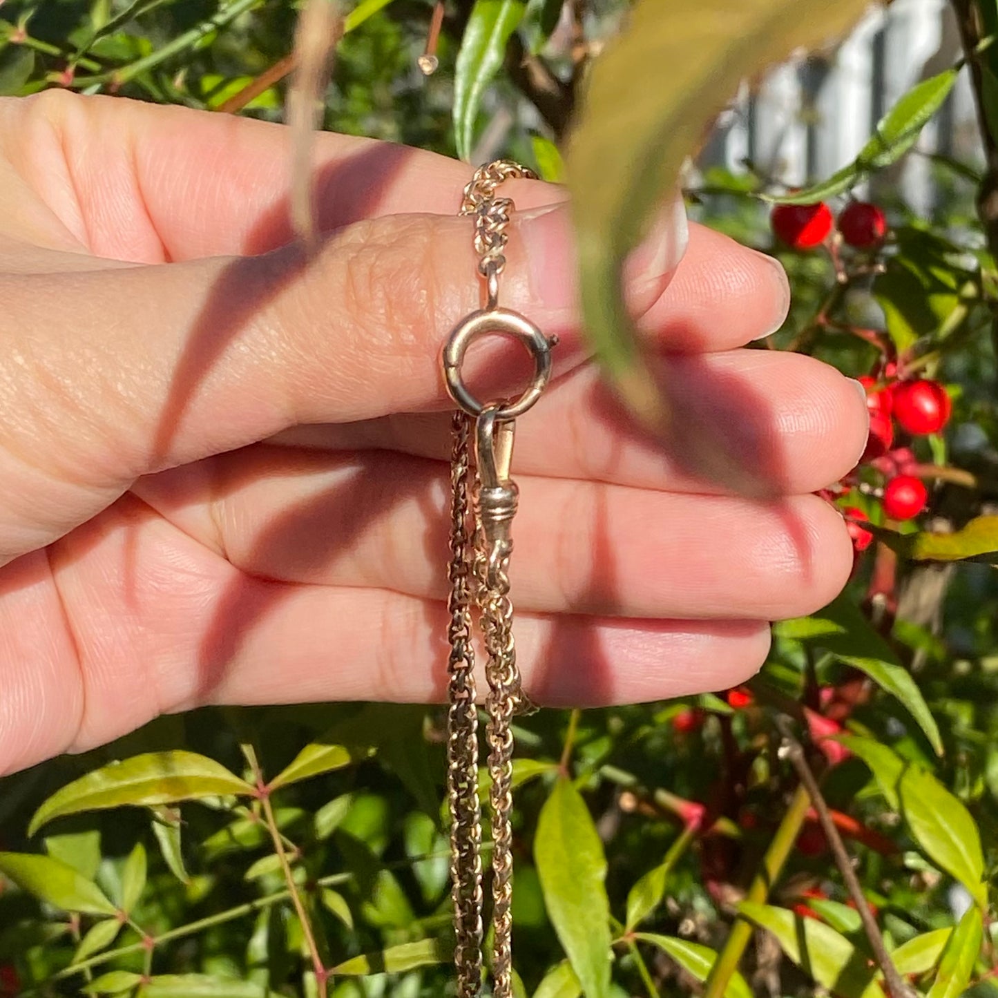 Antique gold watch chain