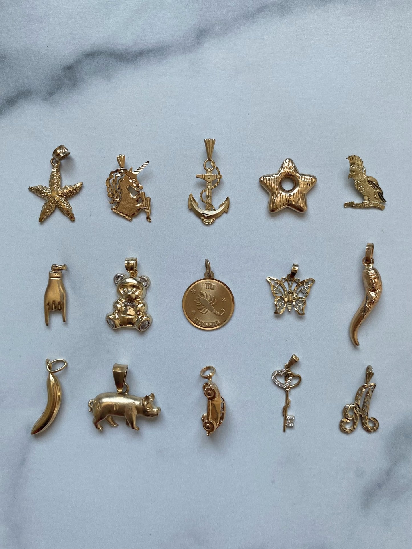 Small pendants and charms