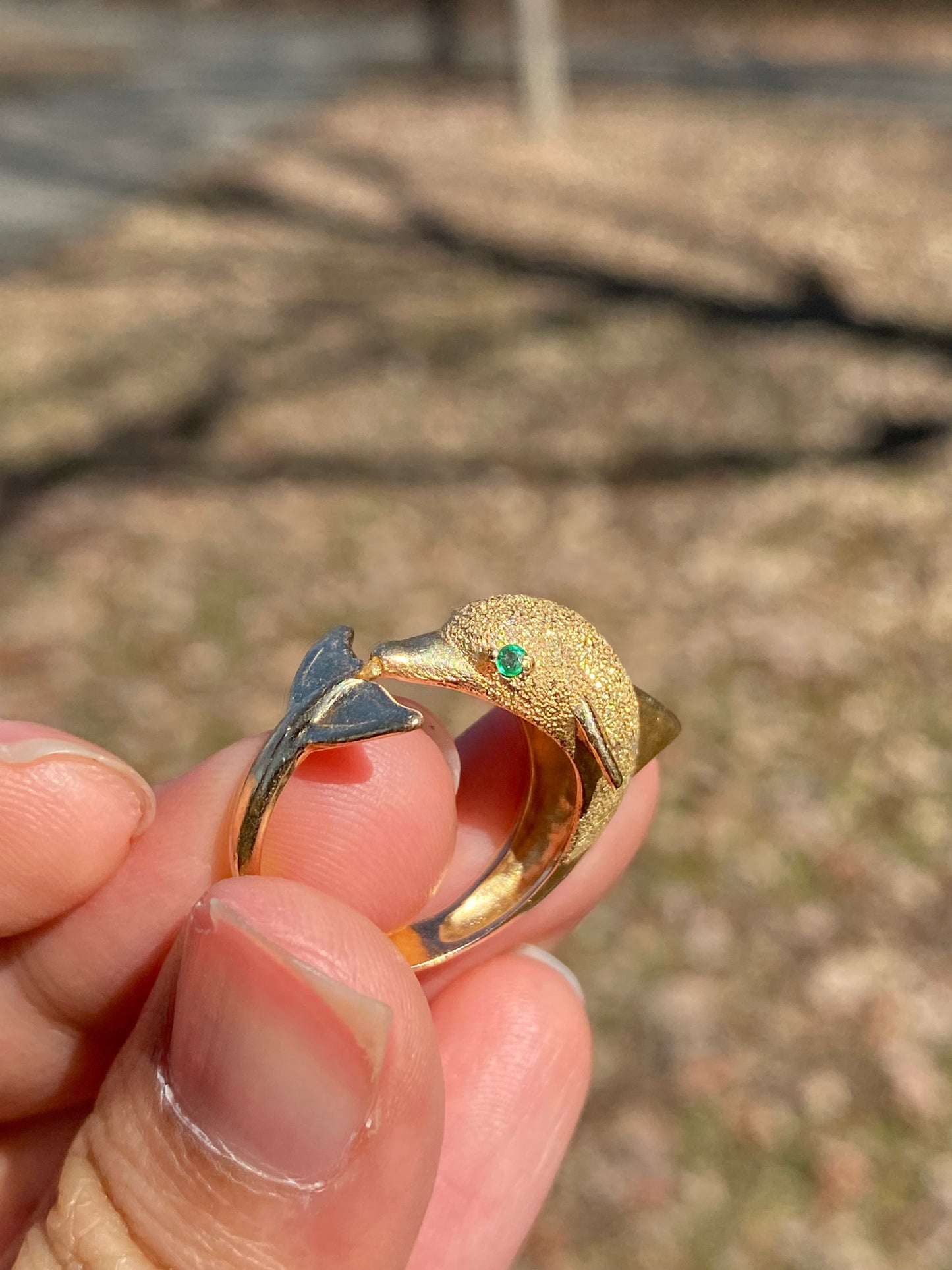 Vintage dolphin ring