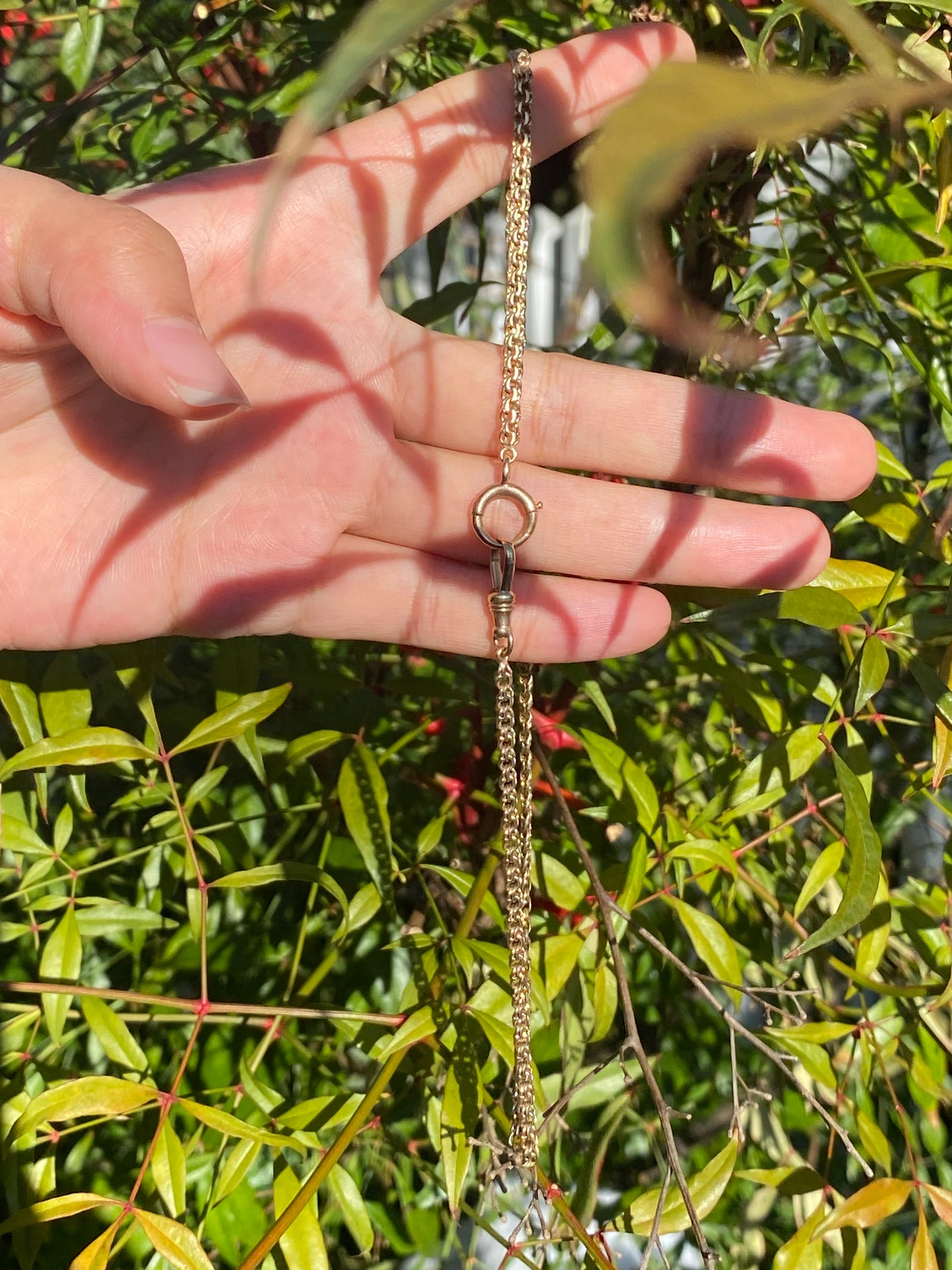 Antique gold watch chain