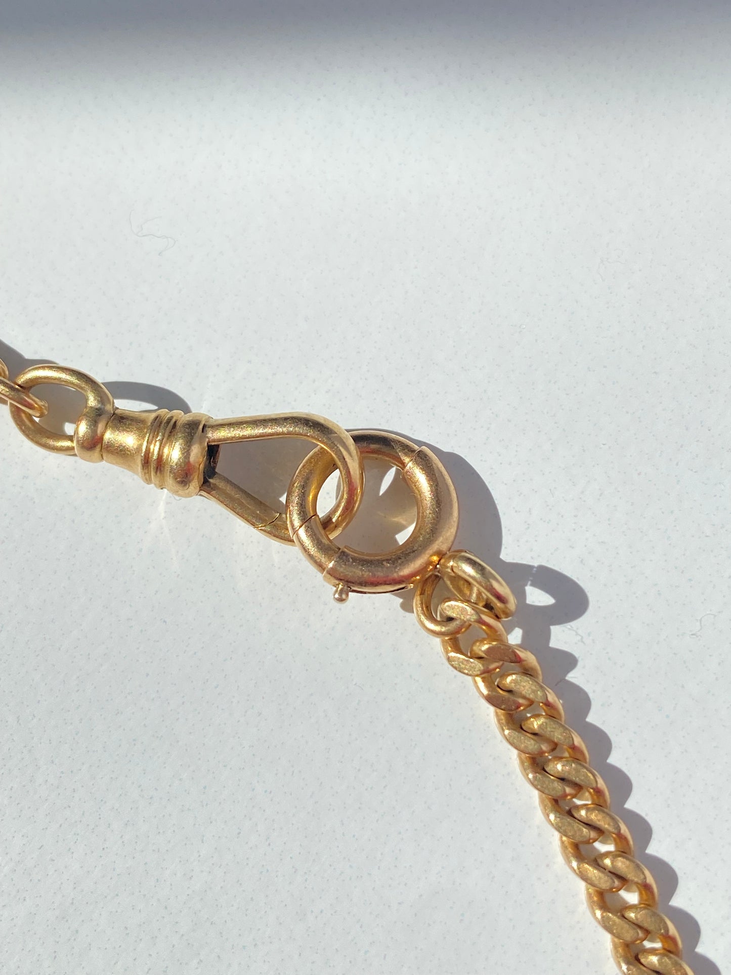 Antique gold watch chain with T-bar