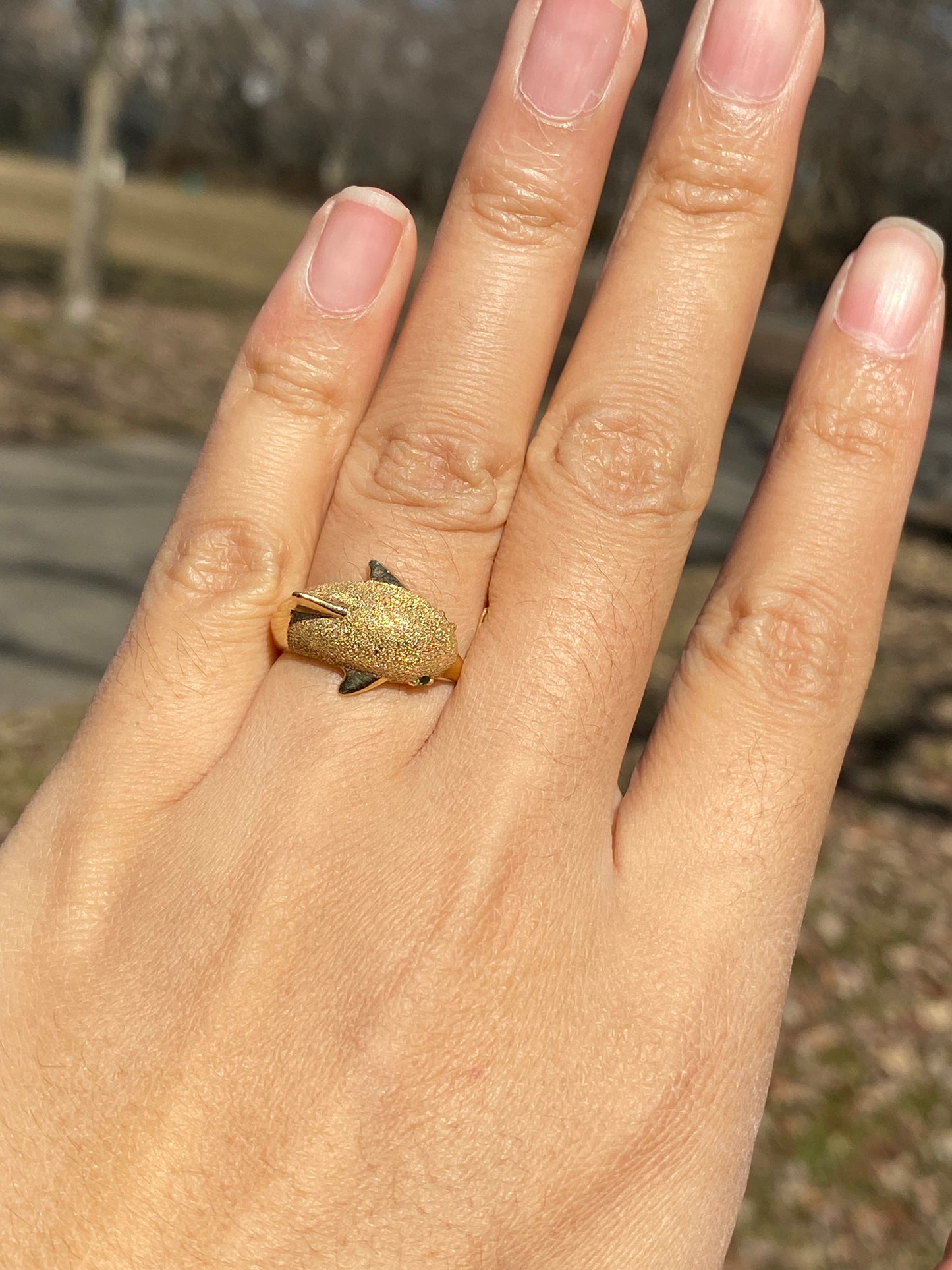 Vintage dolphin ring