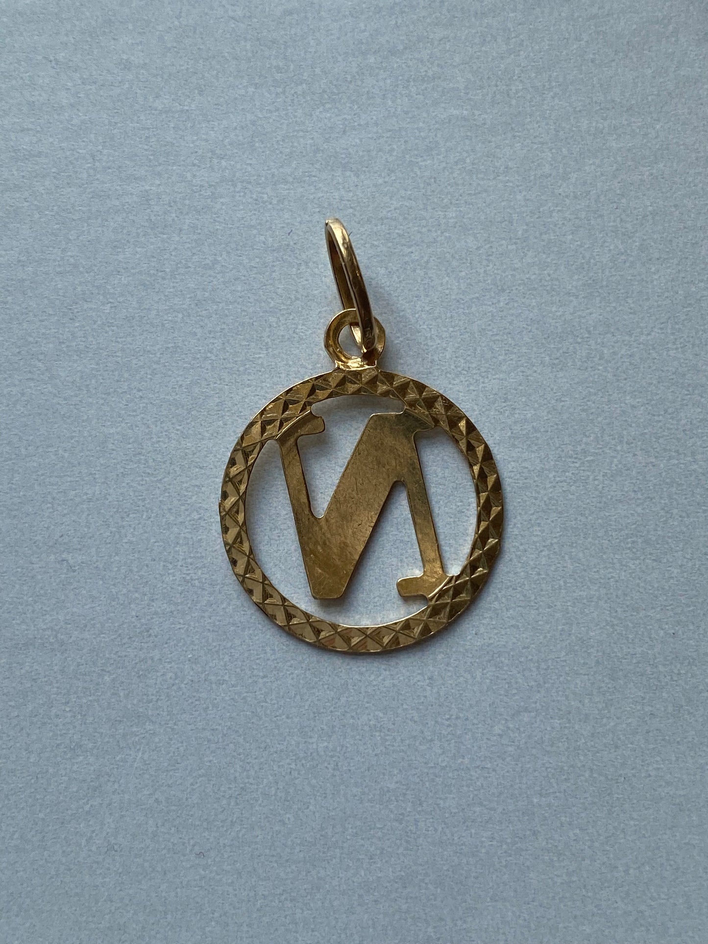 18K Letter N charm